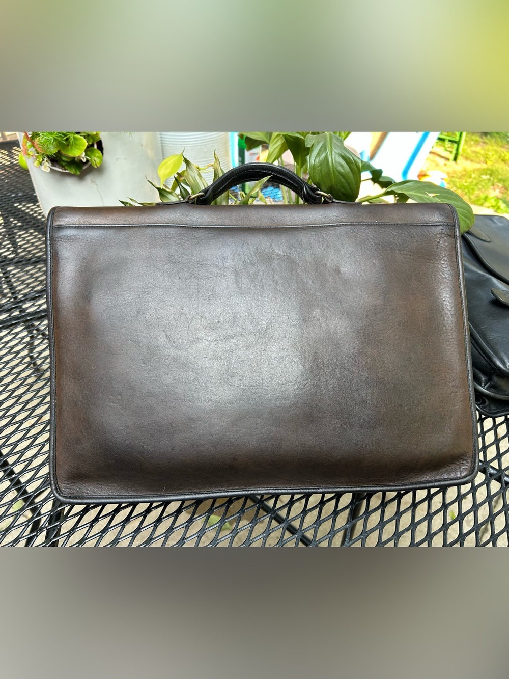 Coach Vintage Brown NYC Leather Briefcase with Brass Hardware - Picture 5 of 15